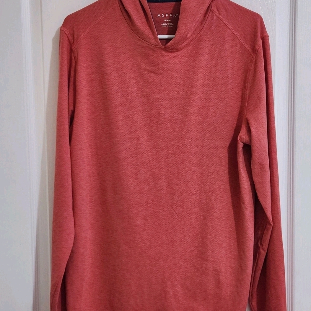 Aspen Men’s Lightweight Athletic Hoodie Size M Salmon New Without Tags
